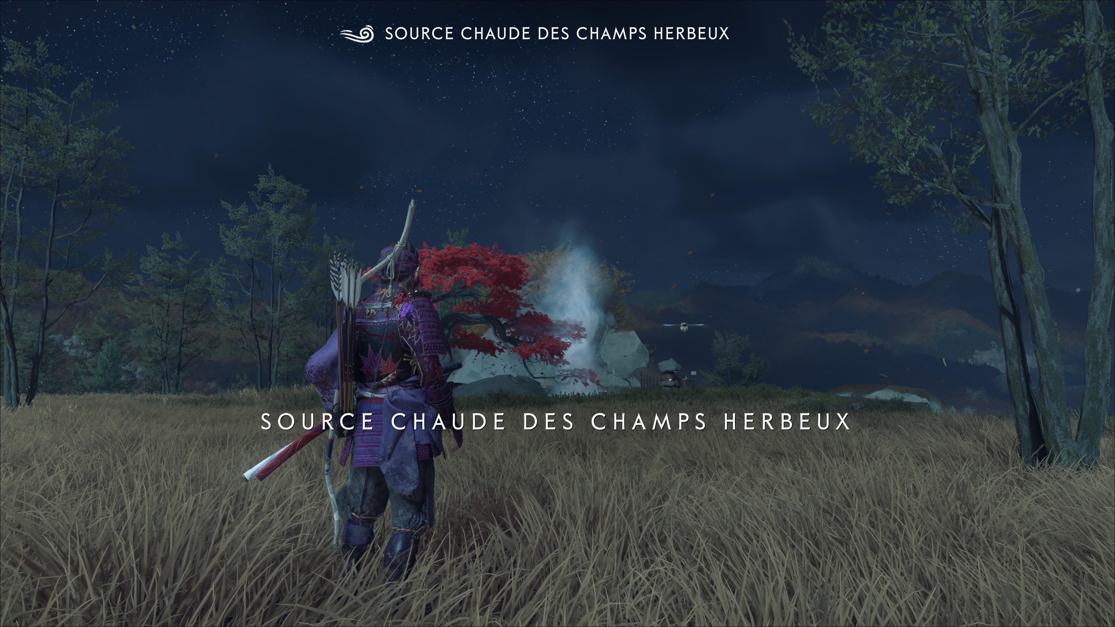 ghost of yotei source chaude champs herbeux 2 300